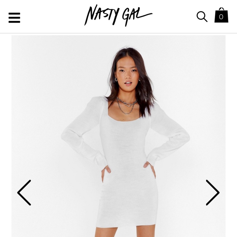 Puff Love Square Neck Mini Dress